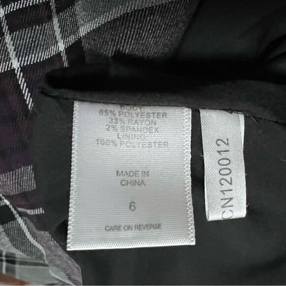 New York & Co Stretch Plaid Dress Size 6 - Picture 8 of 8